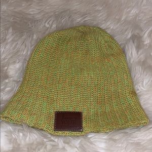 Love Your Melon beanie hat winter knit green